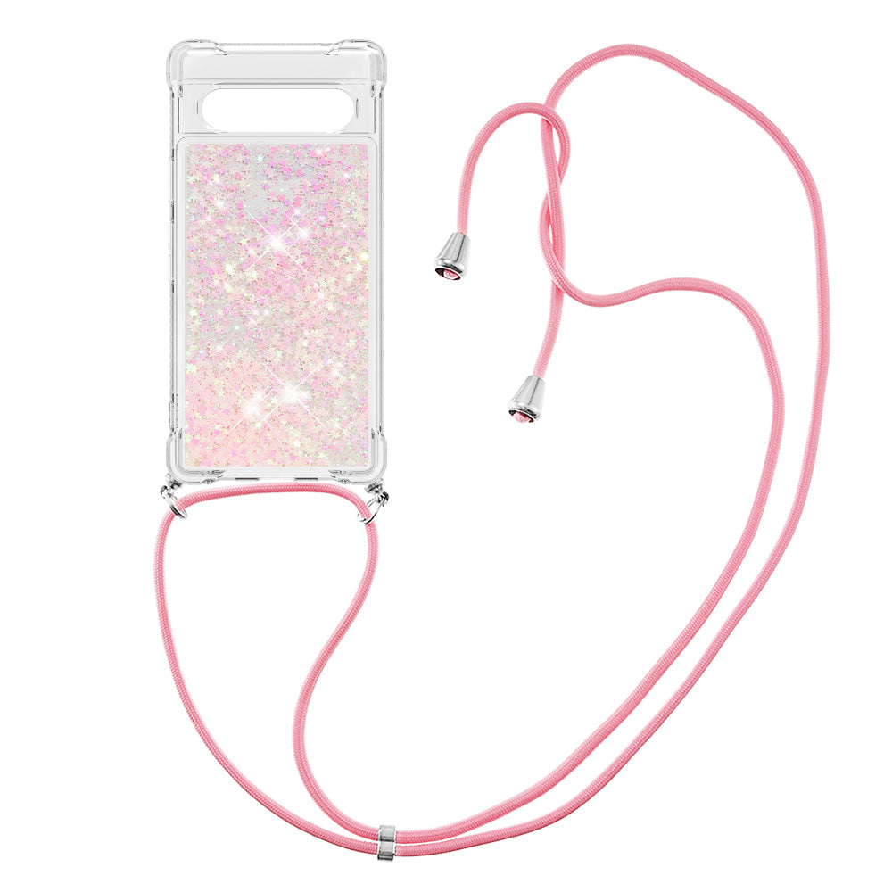 YB Quicksand Series-4 for Google Pixel 7a 5G Liquid Quicksand Phone Protective Case Soft TPU Drop-proof Cover with Lanyard YB Quicksand Series-4 for Google Pixel 7a 5G Liquid Quicksand Phone Protective Case Soft TPU Drop-proof Cover with Lanyard